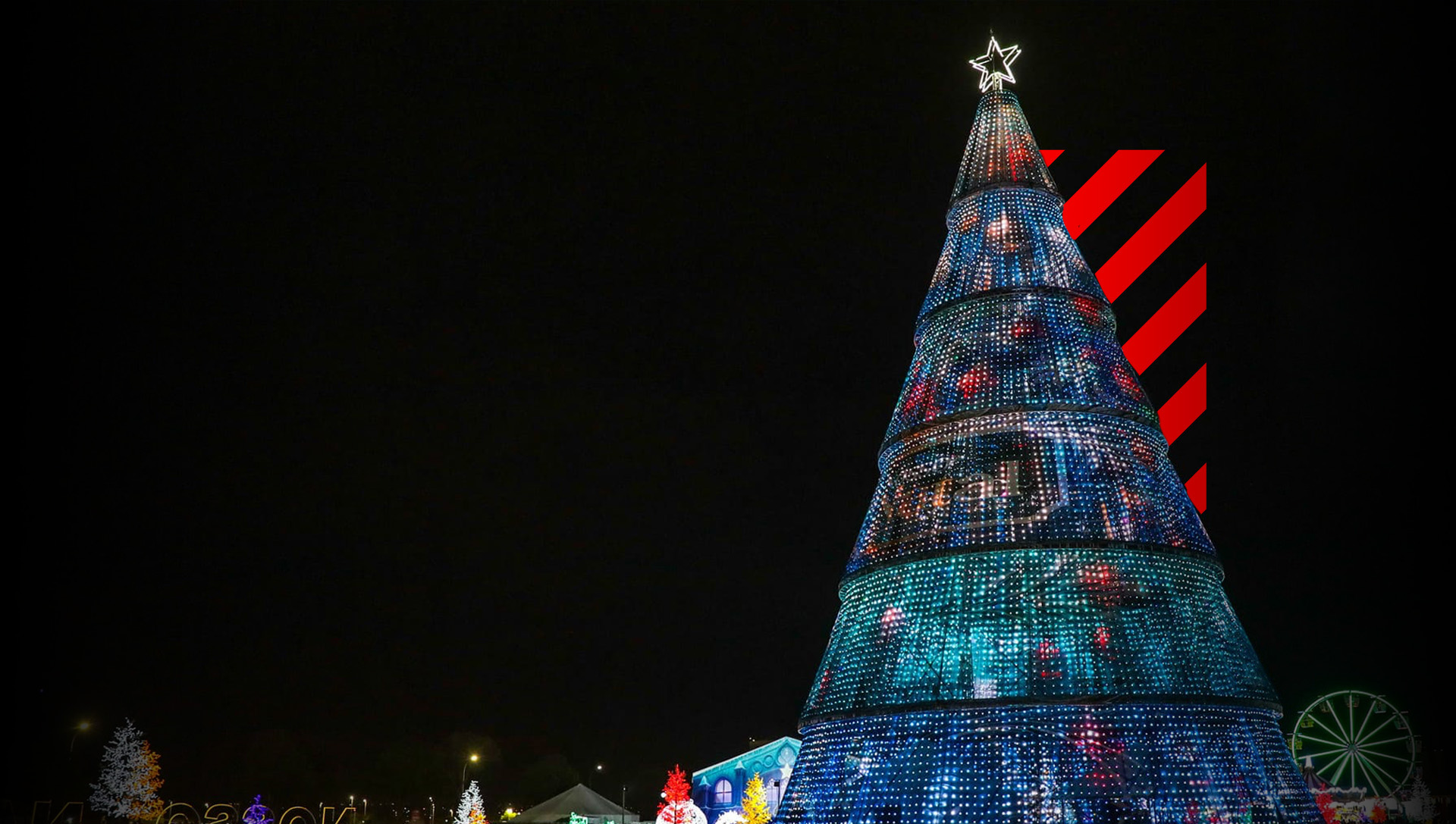 Árvore de Natal iluminada